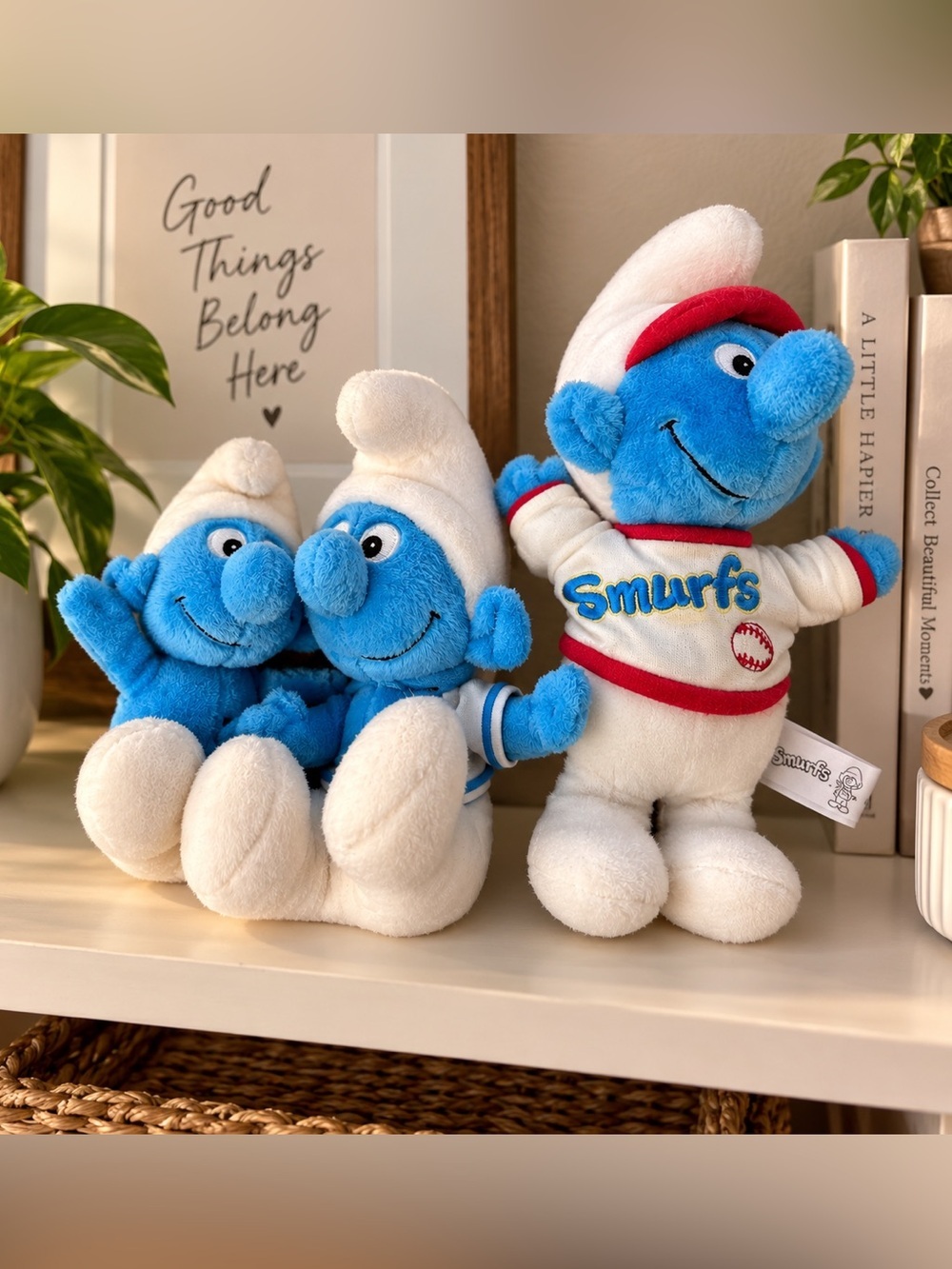 Smurfs Blue and White Plush Toy Set